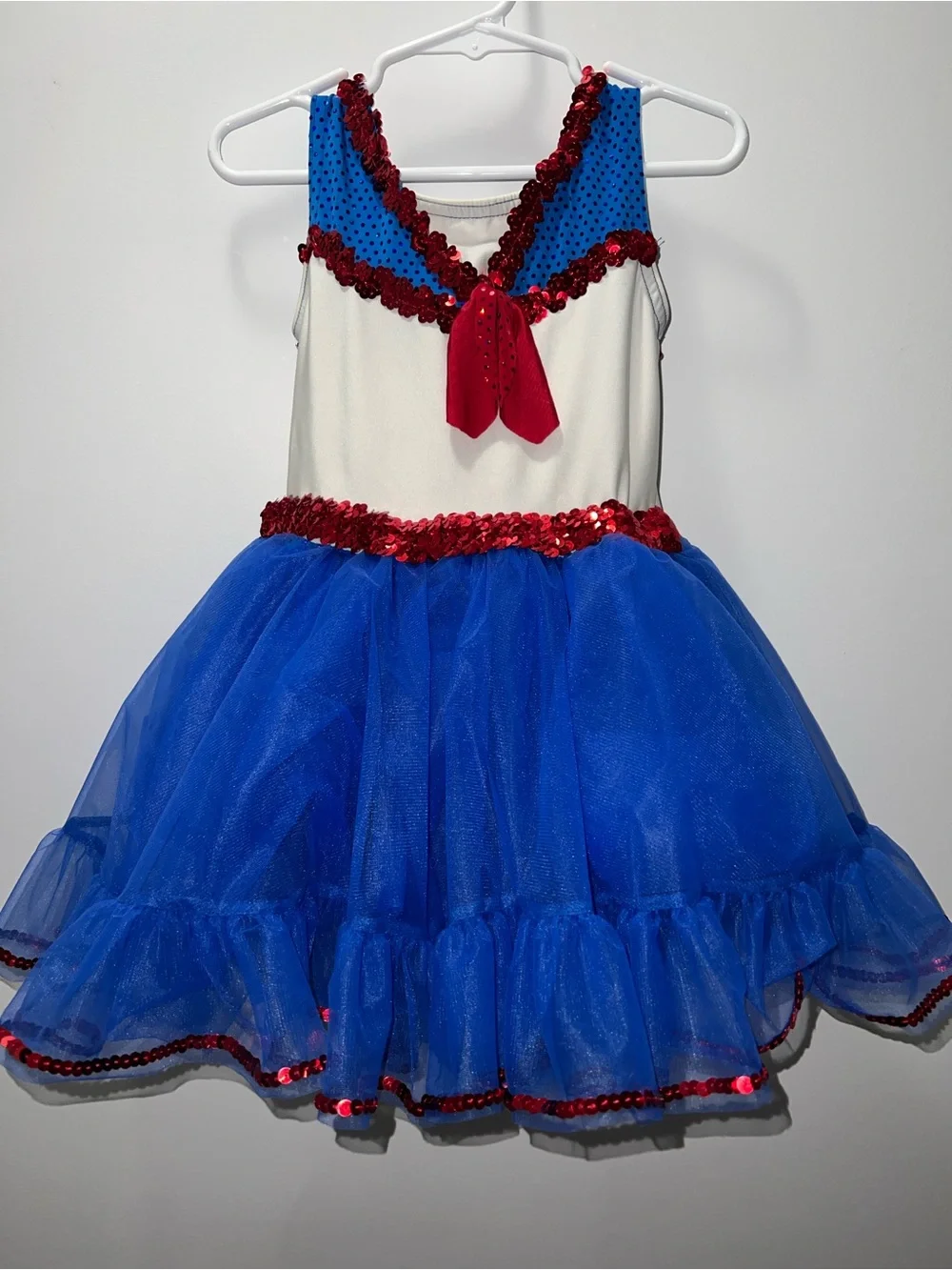 A Wish Come True “Good Ship Lollipop” Dance Costume Red White Blue